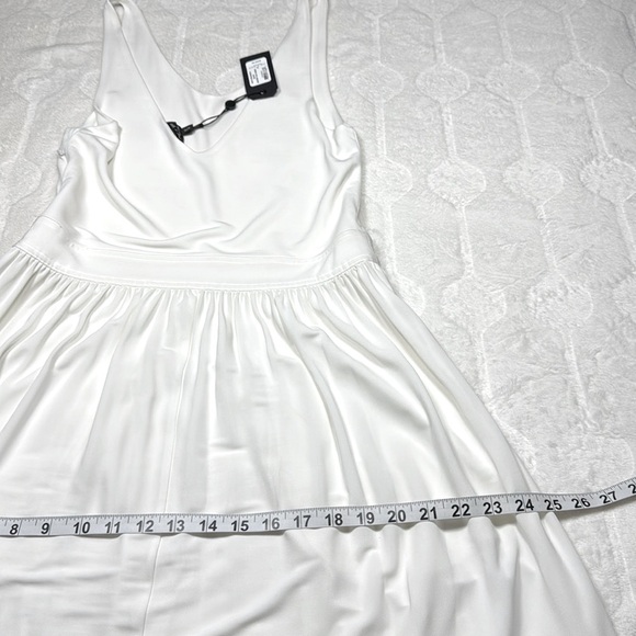 Rag & Bone White Viscose Midi Dress Fit Flare Balletcore Minimalist Modern Sz M - Picture 9 of 13